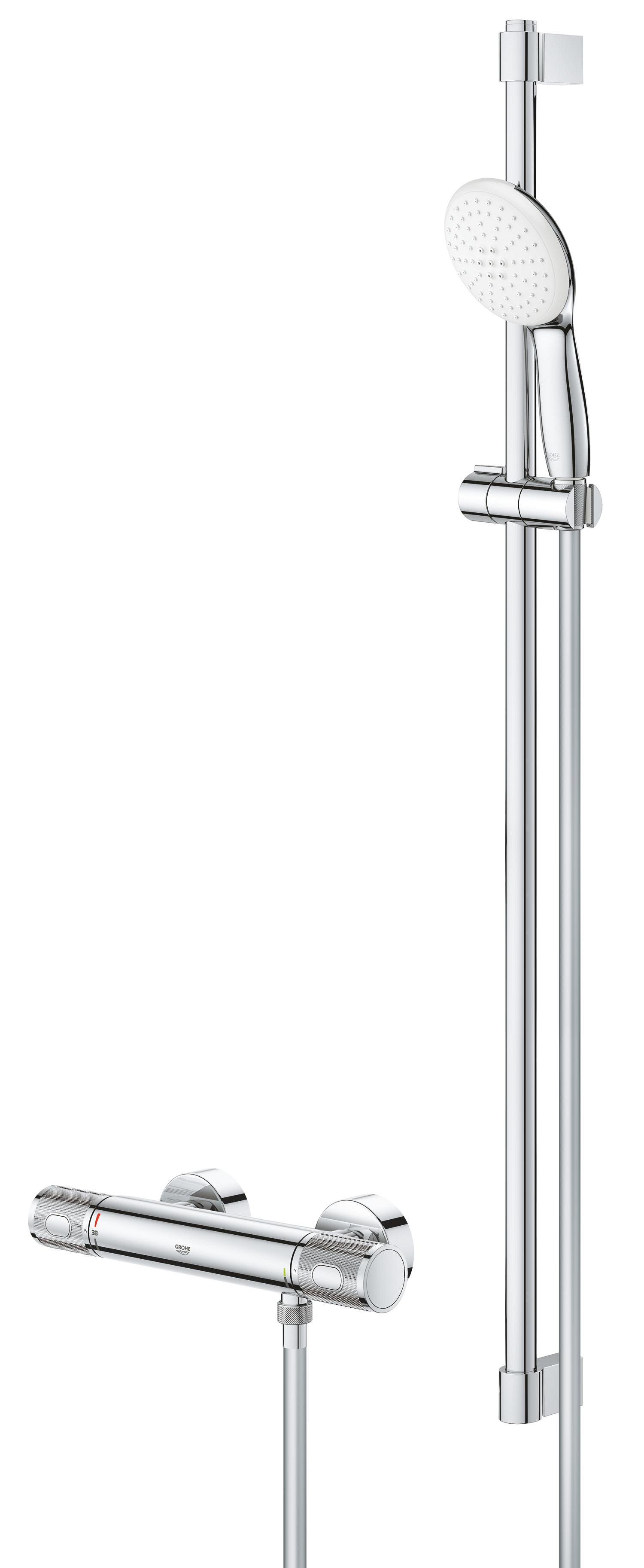 Set baterie dus Grohe 34835001, tip incastrare aparent, tip comanda dubla comanda, set de dus inclus, crom [2]