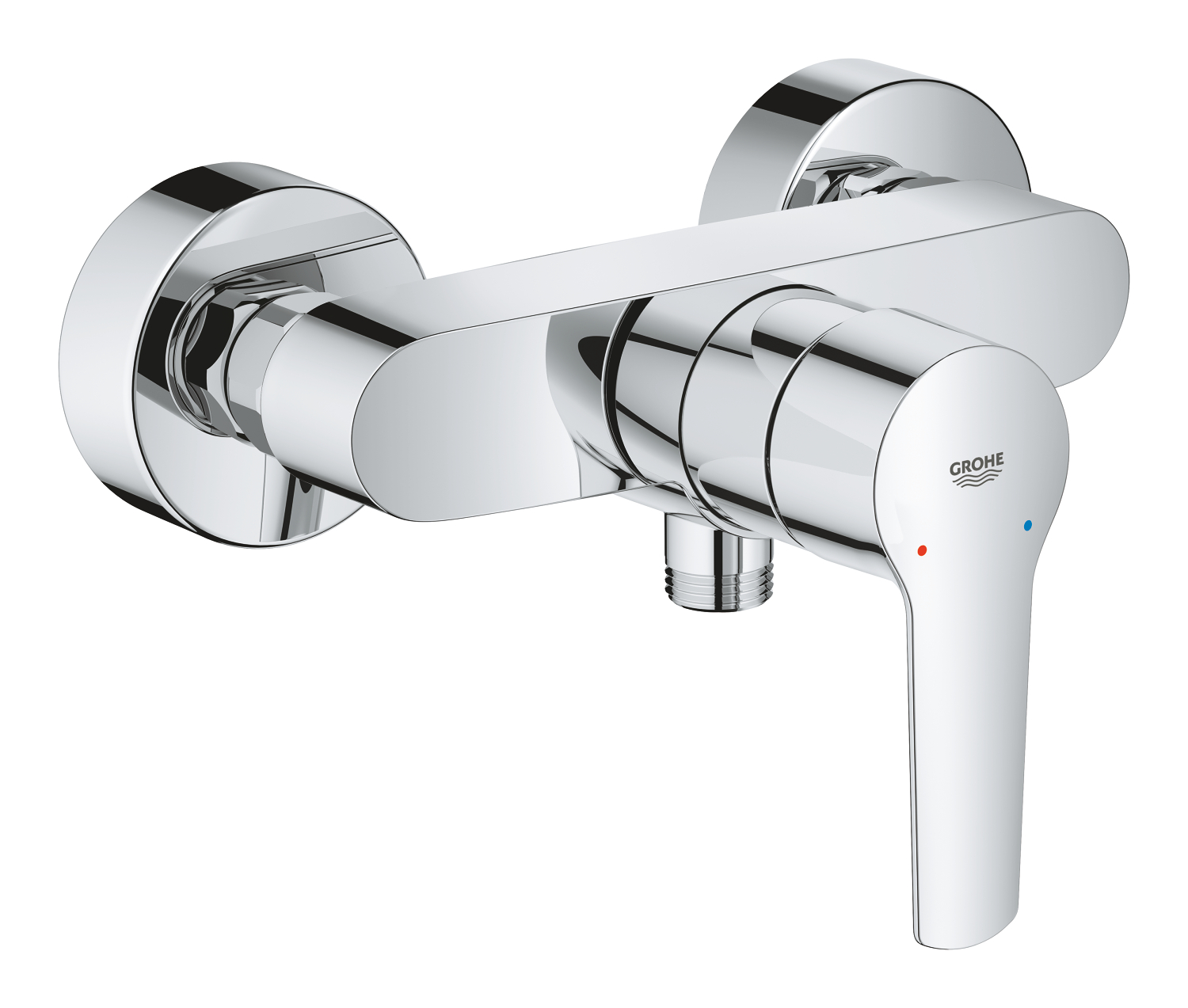 Baterii sanitare - Baterie dus Grohe 24208002, Start, tip incastrare aparent, tip comanda monocomanda, numar orificii instalare 2, crom
