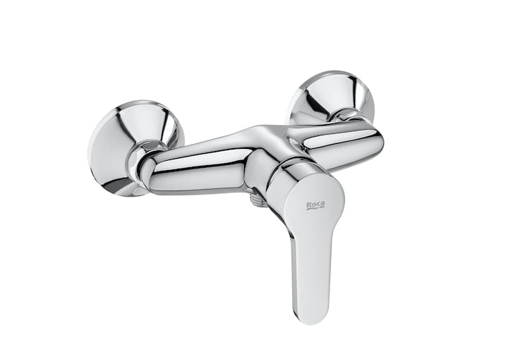 Baterii sanitare - Baterie dus Roca A5A216AC0K, Arola, tip incastrare aparent, tip comanda monocomanda, numar orificii instalare 2, crom