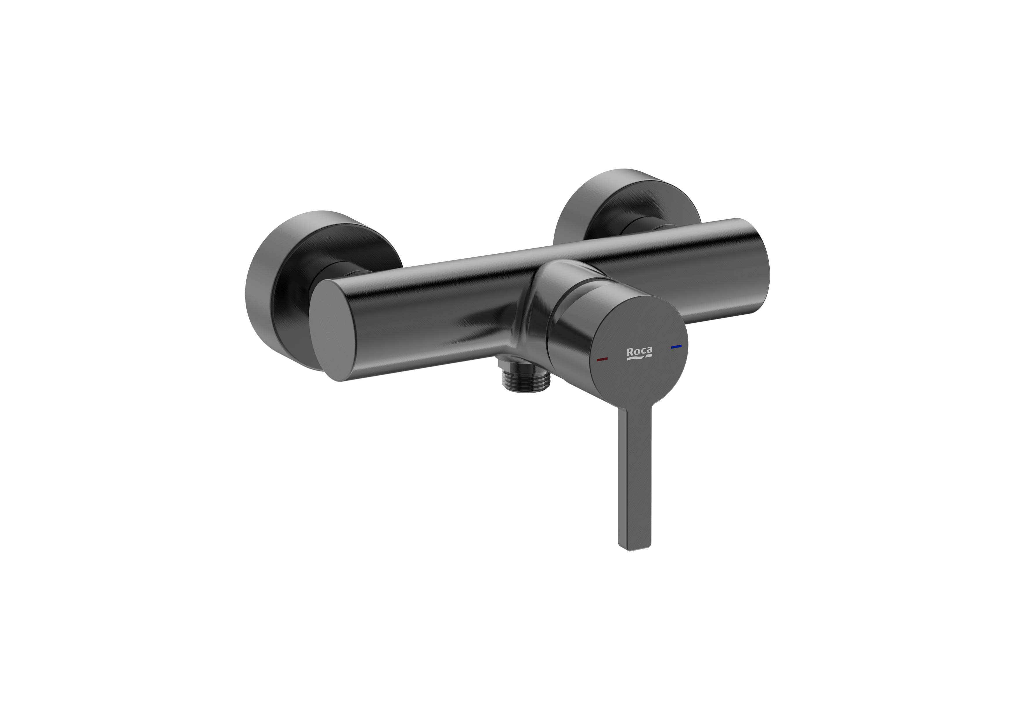 Baterii sanitare - Baterie dus Roca A5A2196NM0, Naia, tip incastrare aparent, tip comanda monocomanda, numar orificii instalare 2, negru