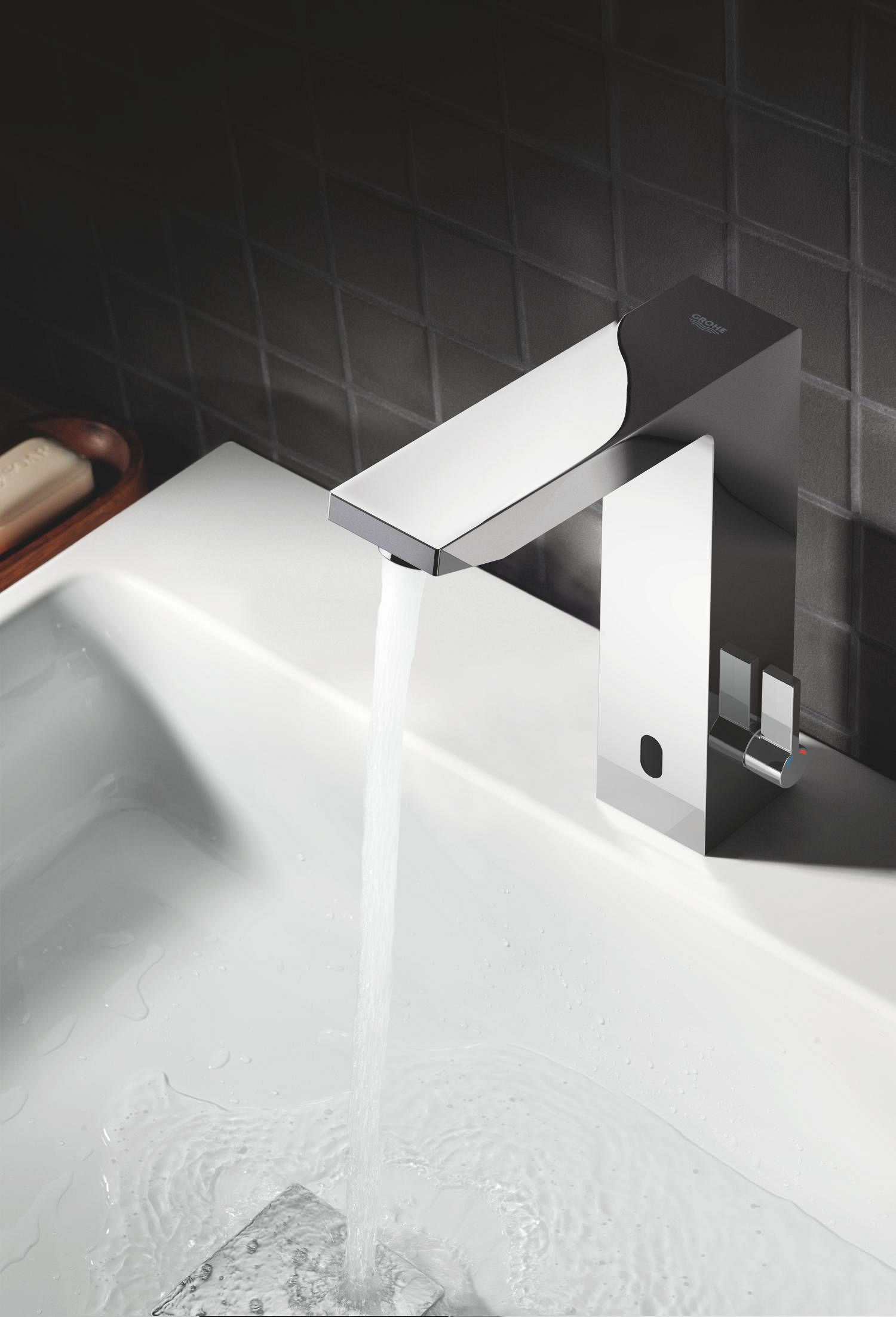 Baterie cu senzor Grohe 36441000, lavoar senzor Eurocube E, pentru lavoar, montaj pe blat, pe lavoar, crom [5]