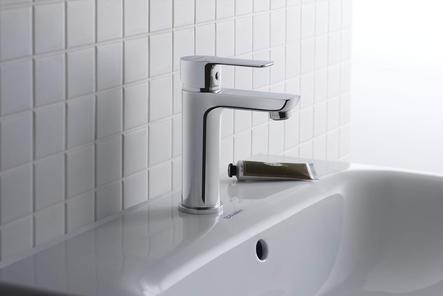 Baterie pentru lavoar Duravit A11020002010, lavoar A.1, tip comanda monocomanda, marime m, tip instalare pe lavoar, crom [6]
