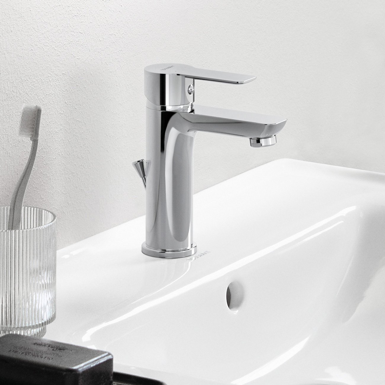 Baterie pentru lavoar Duravit A11020001010, lavoar A.1, tip comanda monocomanda, marime m, tip instalare pe lavoar, crom [6]