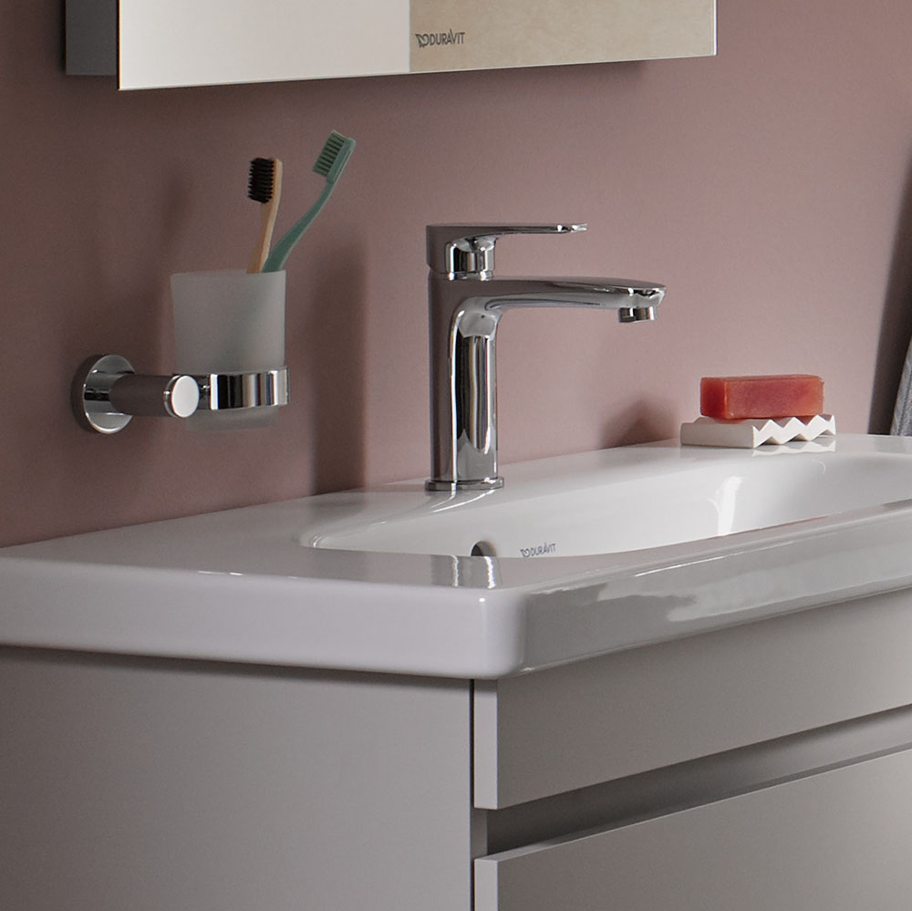 Baterie lavoar Duravit B11020002010, B.1, tip comanda monocomanda, marime m, tip instalare pe lavoar, crom [3]