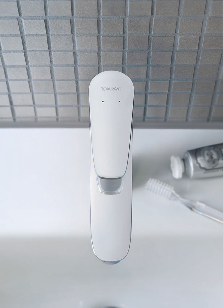 Baterie lavoar Duravit B11020002010, B.1, tip comanda monocomanda, marime m, tip instalare pe lavoar, crom [1]