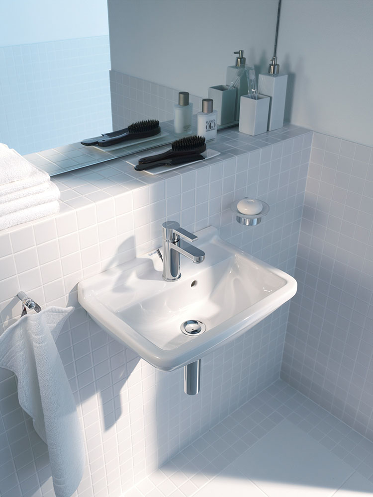 Baterie lavoar Duravit B21010001010, B.2, tip comanda monocomanda, marime m, tip instalare pe lavoar, crom [3]