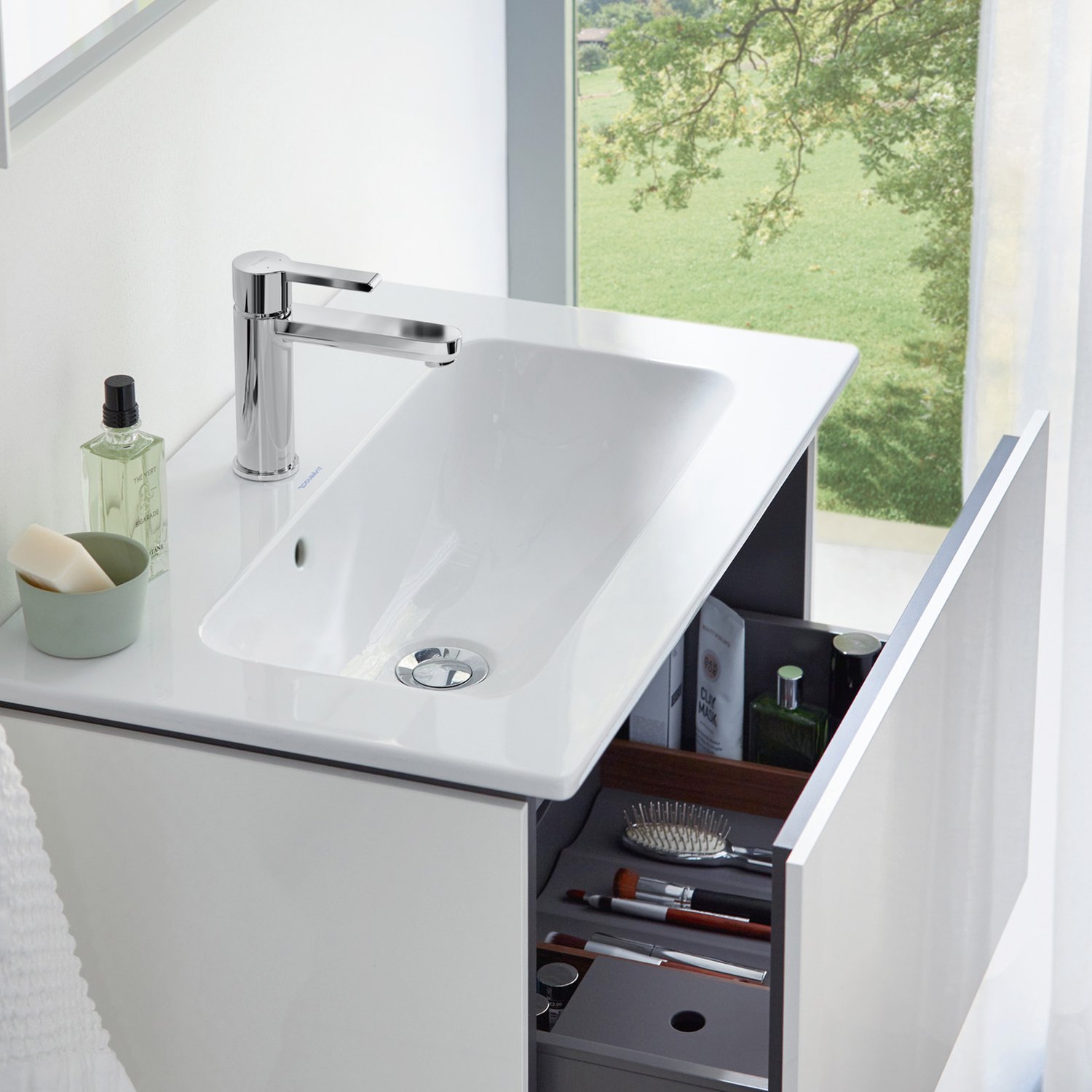Baterie pentru lavoar Duravit B21020002010, lavoar B.2, tip comanda monocomanda, marime m, tip instalare pe lavoar, crom [16]
