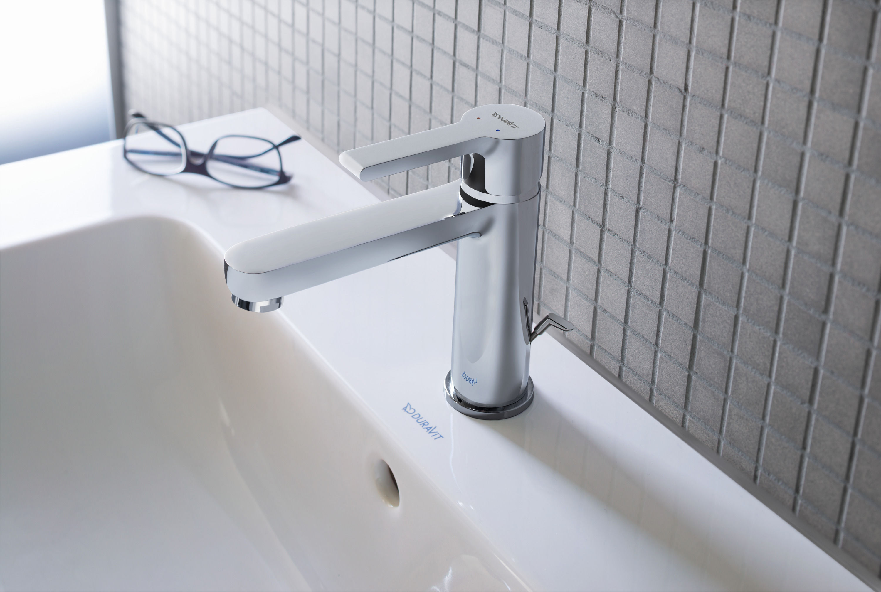 Baterie pentru lavoar Duravit B21020002010, lavoar B.2, tip comanda monocomanda, marime m, tip instalare pe lavoar, crom [9]