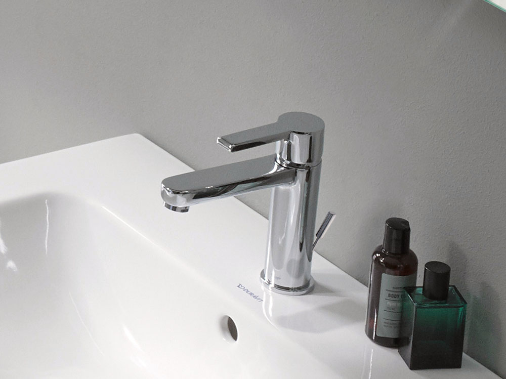 Baterie lavoar Duravit B21020001010, B.2, tip comanda monocomanda, marime m, tip instalare pe lavoar, crom [4]