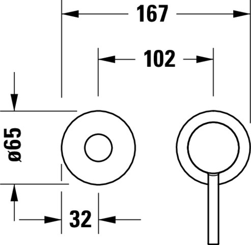 Baterie pentru lavoar Duravit CE1070004010, lavoar Circle, compatibil cu instalatii sanitare standard, crom [4]
