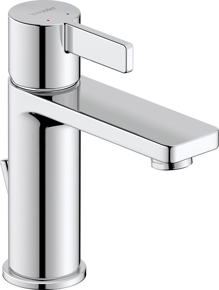 Baterii sanitare - Baterie pentru lavoar Duravit DE1020001010, lavoar D-Neo, compatibil cu instalatii sanitare standard, crom
