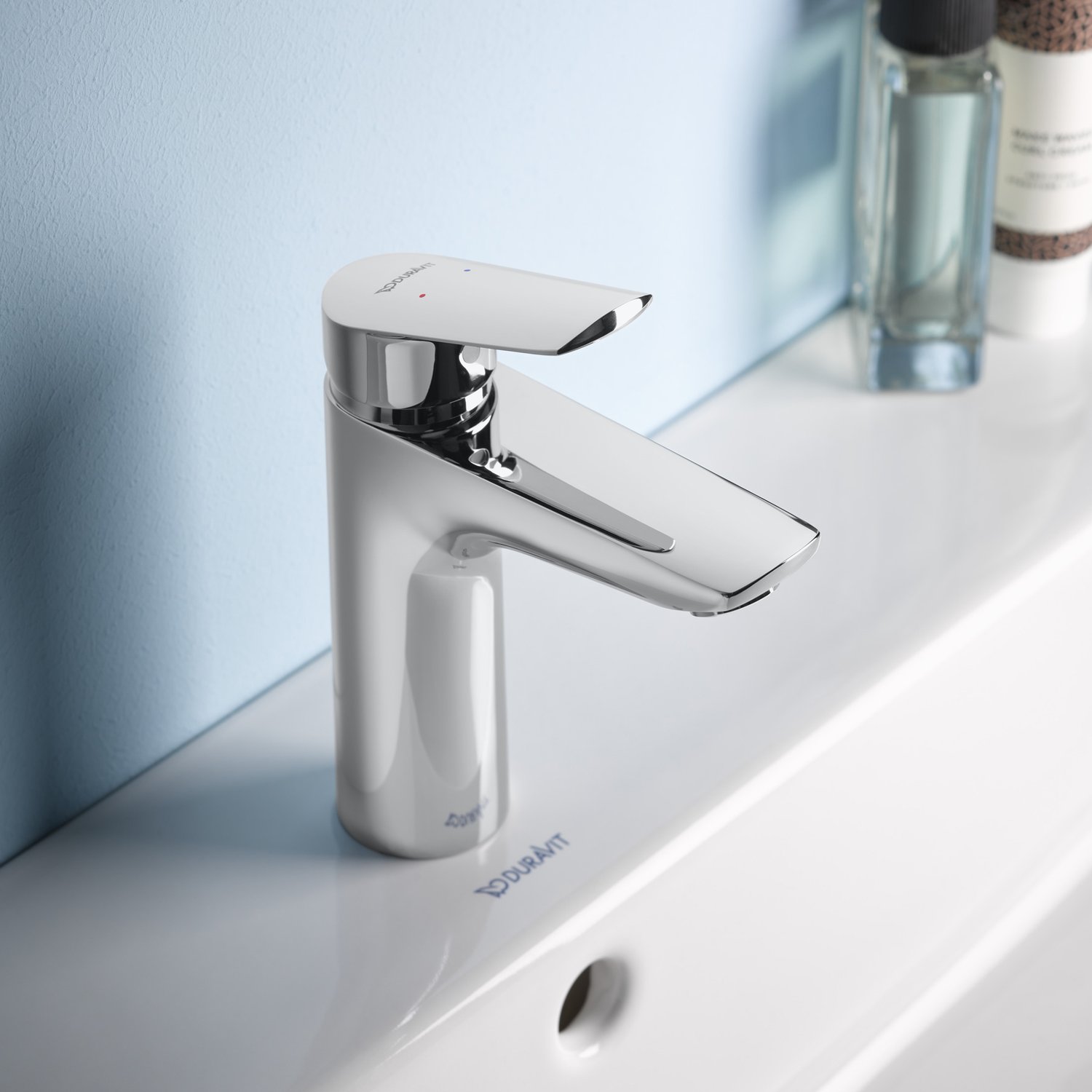 Baterie pentru lavoar Duravit N11020002010, lavoar DuraStyle, tip comanda monocomanda, marime m, crom [2]