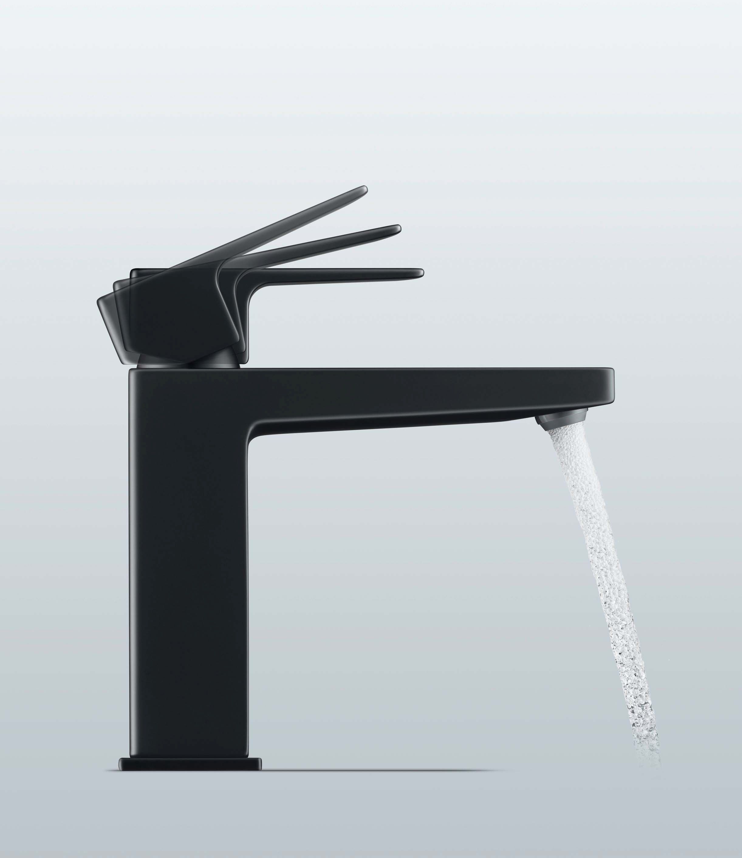 Baterie pentru lavoar Duravit MH1020002046, lavoar Manhattan, tip comanda monocomanda, marime m, negru [7]