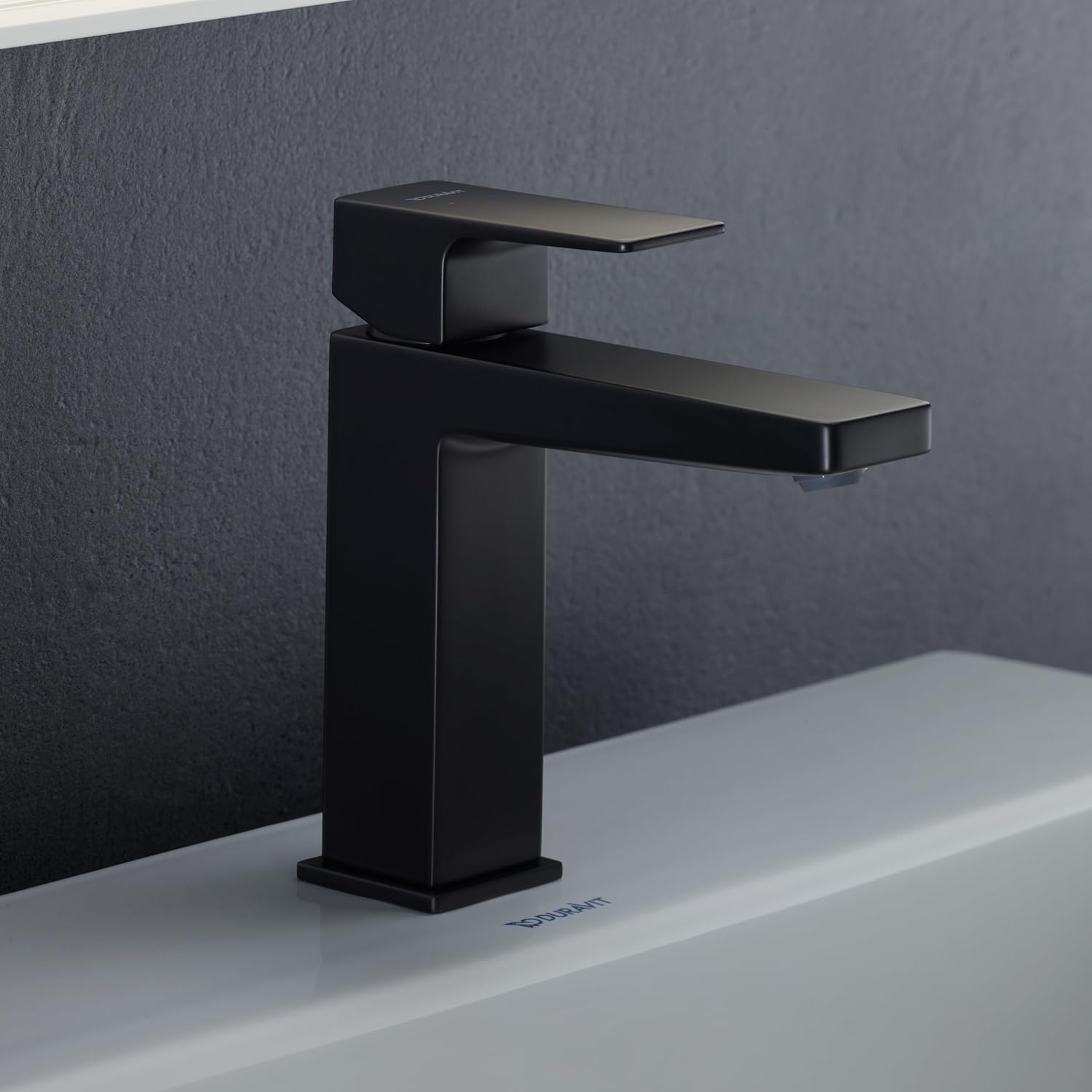 Baterie pentru lavoar Duravit MH1020001046, lavoar Manhattan, tip comanda monocomanda, marime m, negru [6]