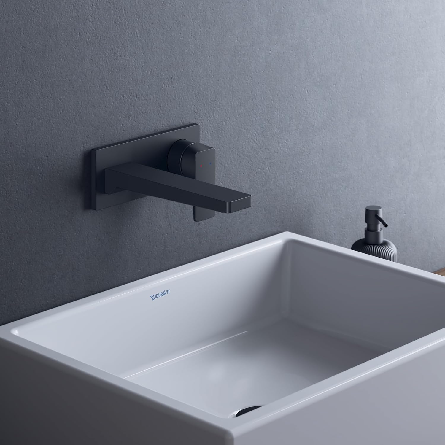 Baterie pentru lavoar Duravit MH1070004046, lavoar Manhattan, tip comanda monocomanda, marime l, negru [2]