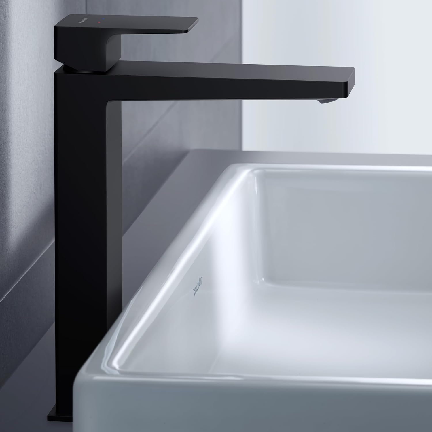 Baterie pentru lavoar Duravit MH1040002046, lavoar Manhattan, tip comanda monocomanda, marime xl, negru [3]
