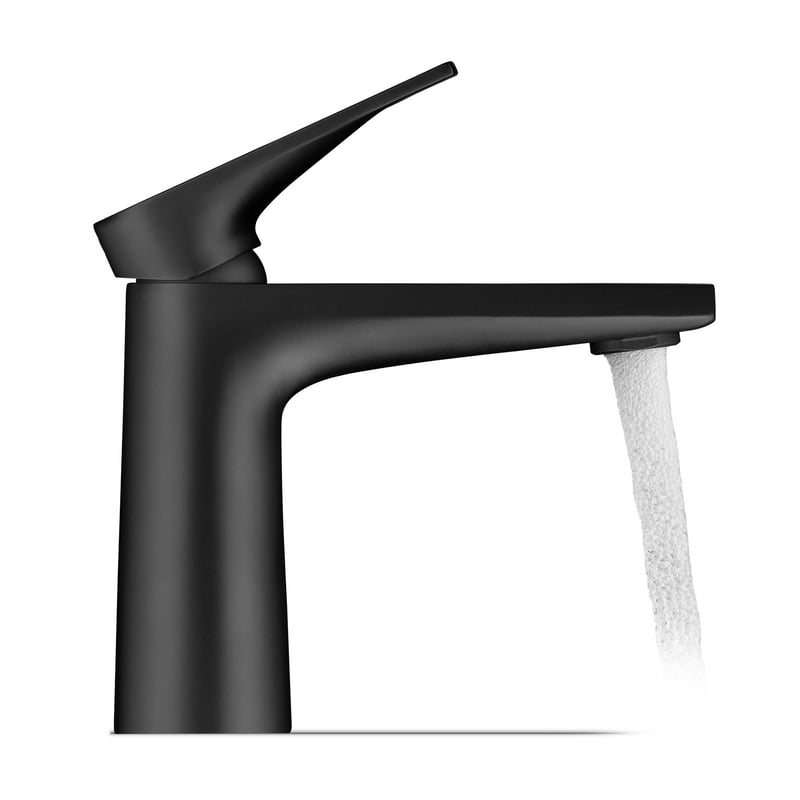 Baterie lavoar Duravit TU1010002046, Tulum, tip comanda monocomanda, tip instalare pe lavoar, marime m, negru [2]