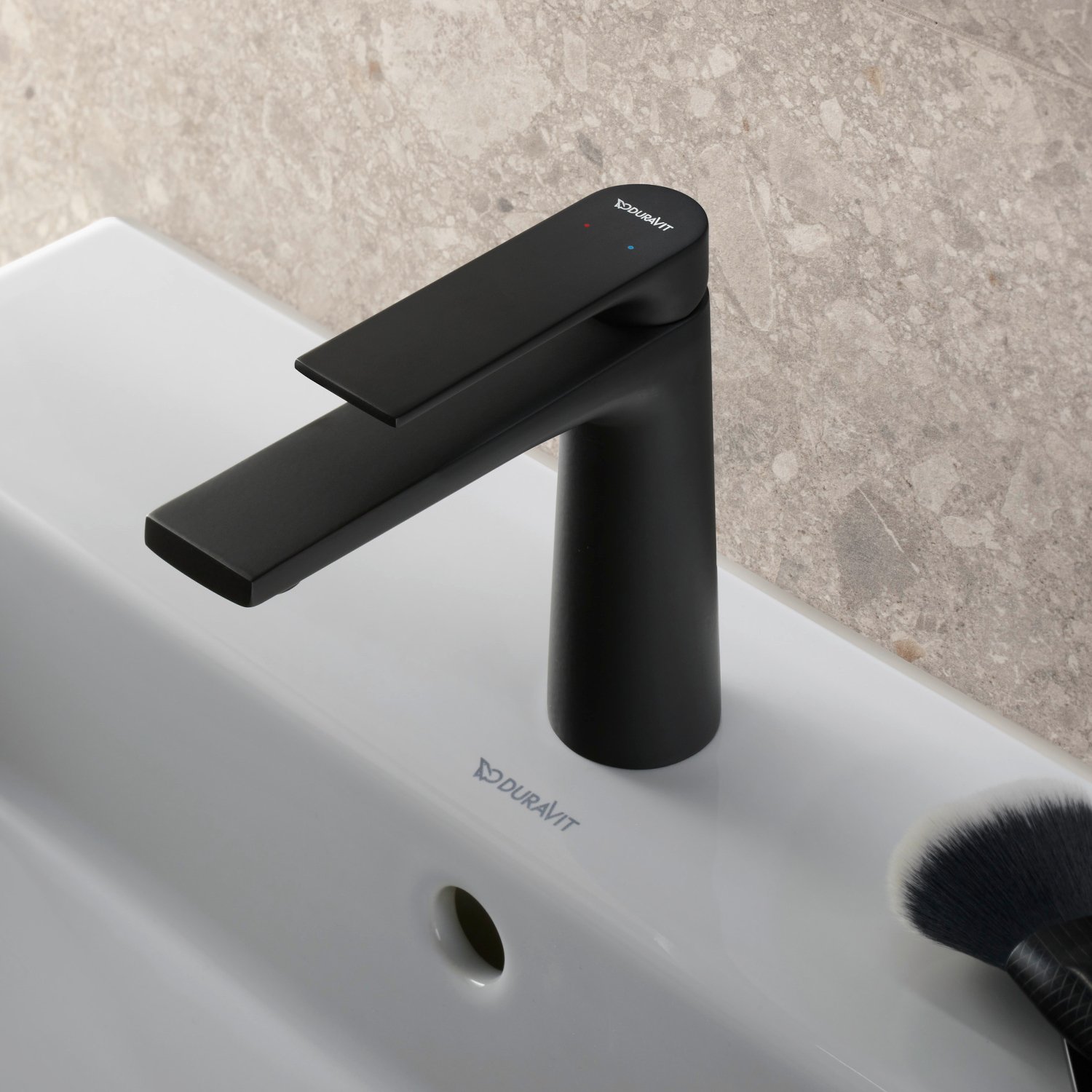 Baterie lavoar Duravit TU1020002046, Tulum, tip comanda monocomanda, marime m, tip instalare pe lavoar, negru [3]