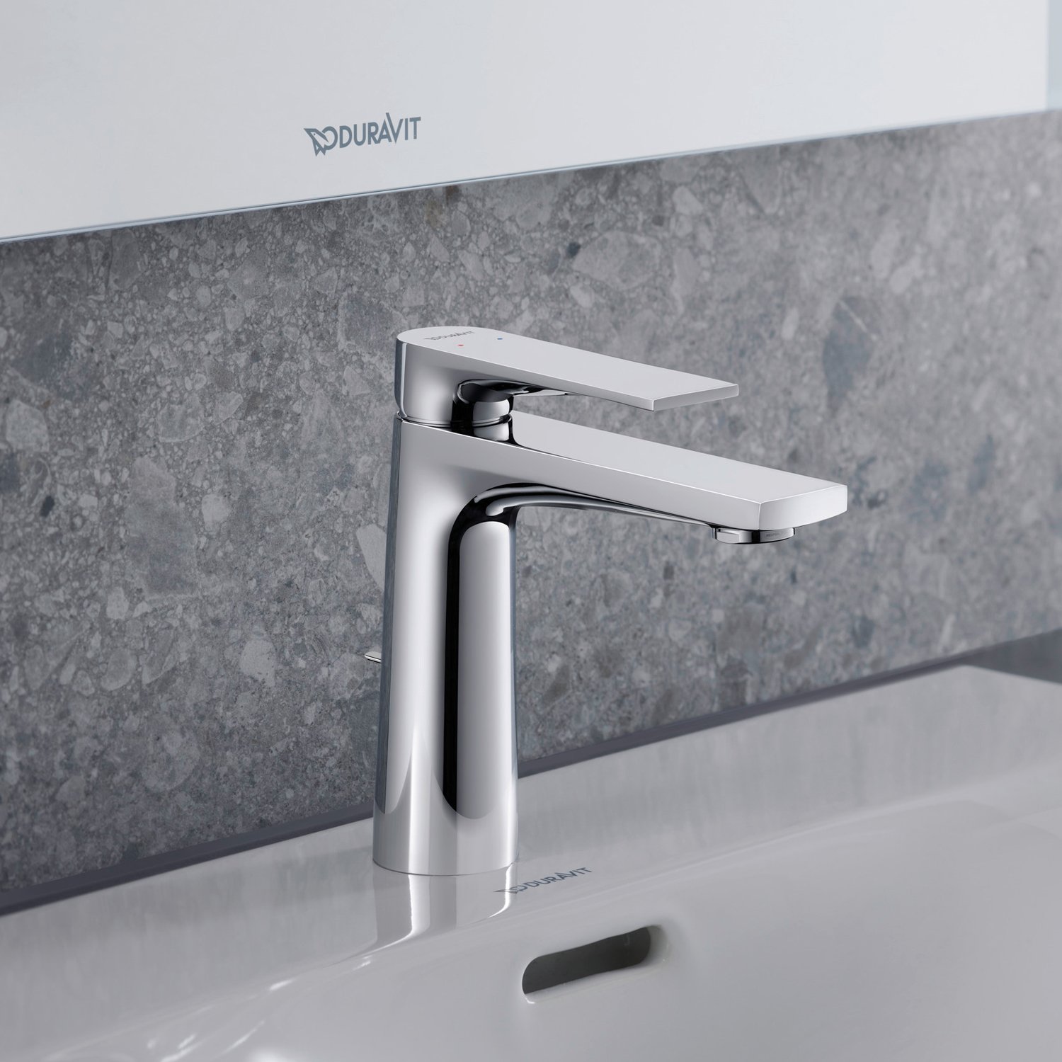 Baterie lavoar Duravit TU1020001010, Tulum, tip comanda monocomanda, marime m, tip instalare pe lavoar, crom [4]