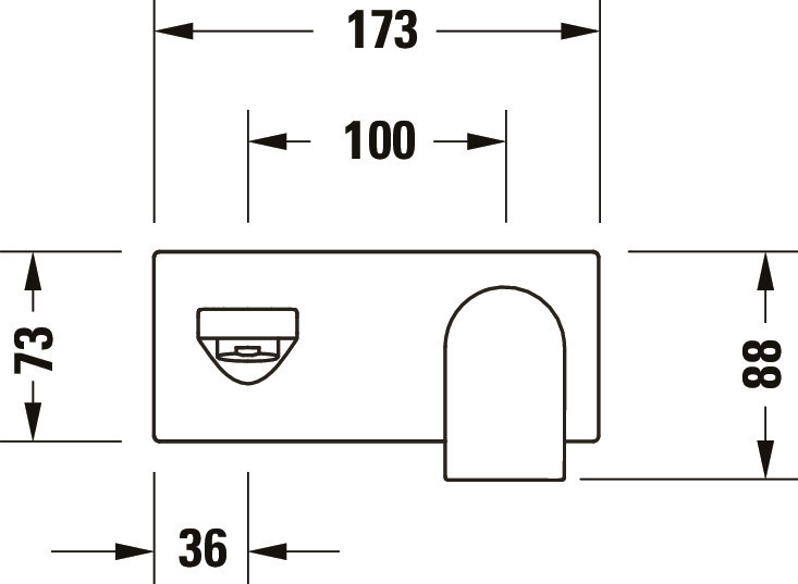 Baterie lavoar Duravit TU1070004046, Tulum, tip comanda monocomanda, marime l, numar orificii instalare 2, negru [3]