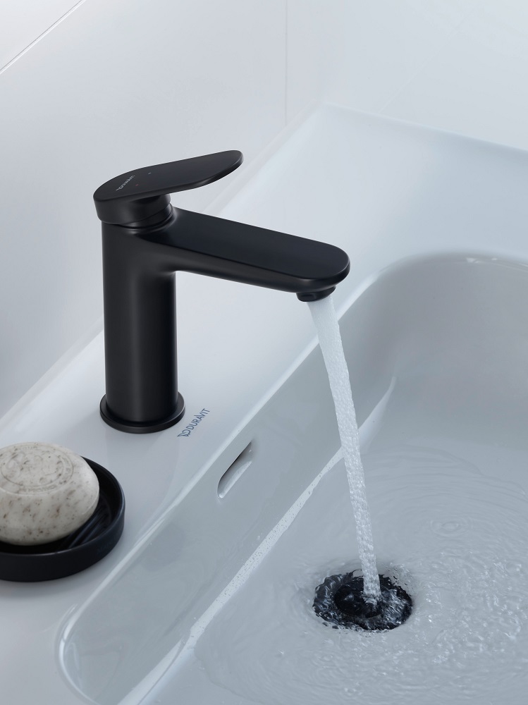 Baterie pentru lavoar Duravit WA1020001046, lavoar Wave, compatibil cu instalatii sanitare standard, negru [5]