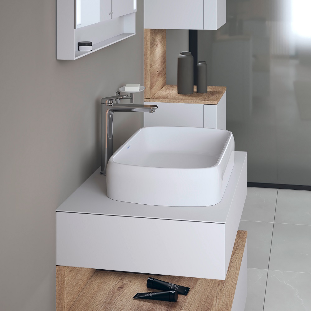 Baterie pentru lavoar Duravit WA1040002010, lavoar Wave, tip comanda monocomanda, marime xl, tip instalare pe blat, crom [5]