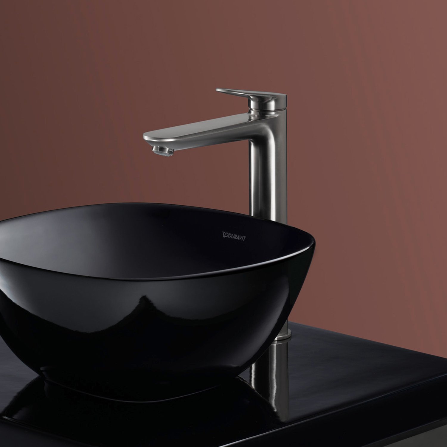 Baterie lavoar Duravit WA1040002070, Wave, tip comanda monocomanda, marime xl, tip instalare pe blat, otel satinat [2]