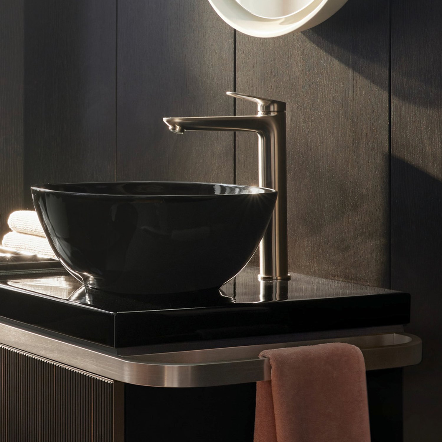 Baterie lavoar Duravit WA1040002070, Wave, tip comanda monocomanda, marime xl, tip instalare pe blat, otel satinat [3]