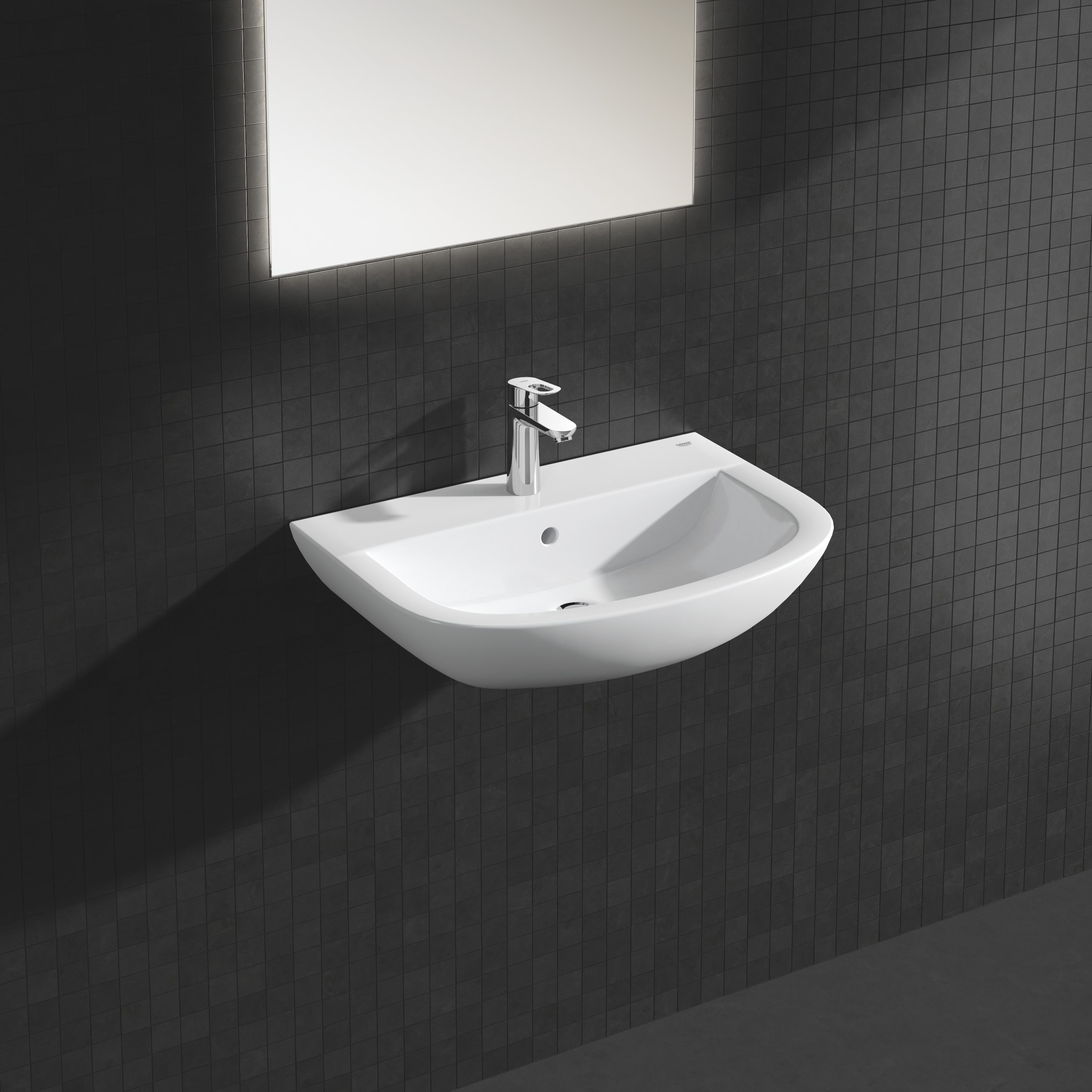 Baterie lavoar Grohe 23762000, Bauloop, tip comanda monocomanda, tip instalare pe lavoar, marime m, crom [5]