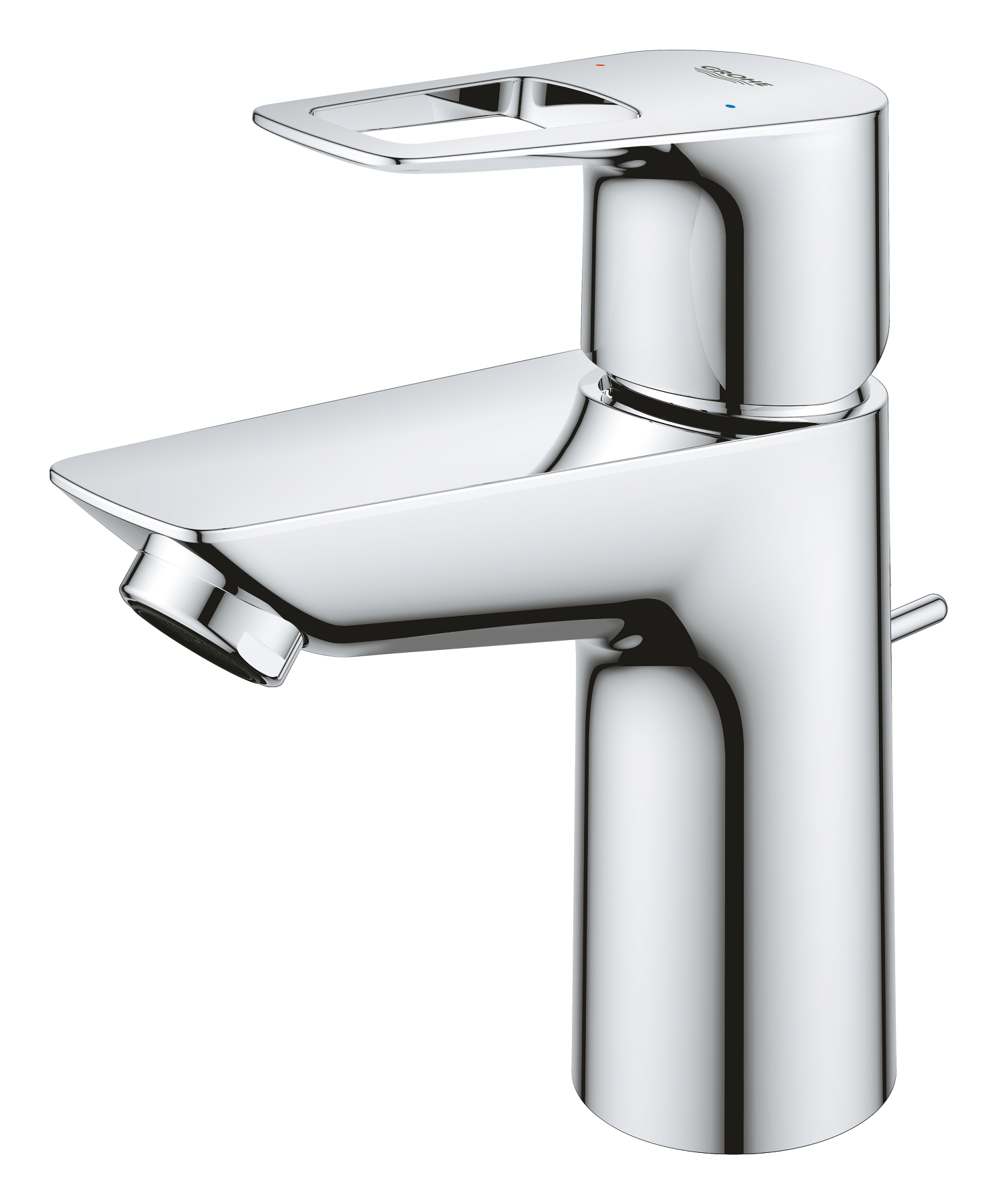 Baterie lavoar Grohe 23877001, Bauloop, tip comanda monocomanda, tip instalare pe lavoar, marime s, crom [3]