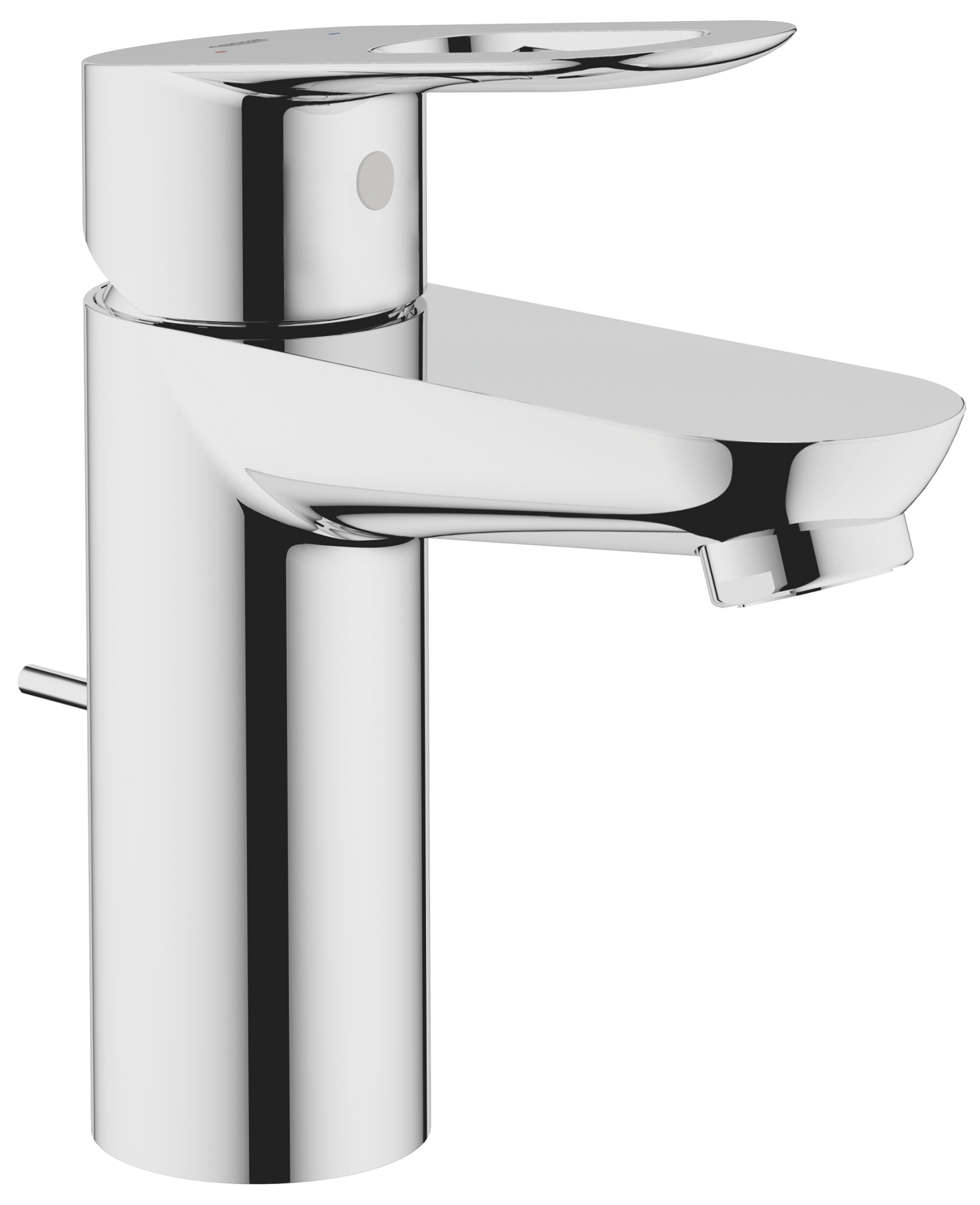 Baterii sanitare - Baterie lavoar Grohe 32814000, Bauloop, tip comanda monocomanda, tip instalare pe lavoar, marime s, crom