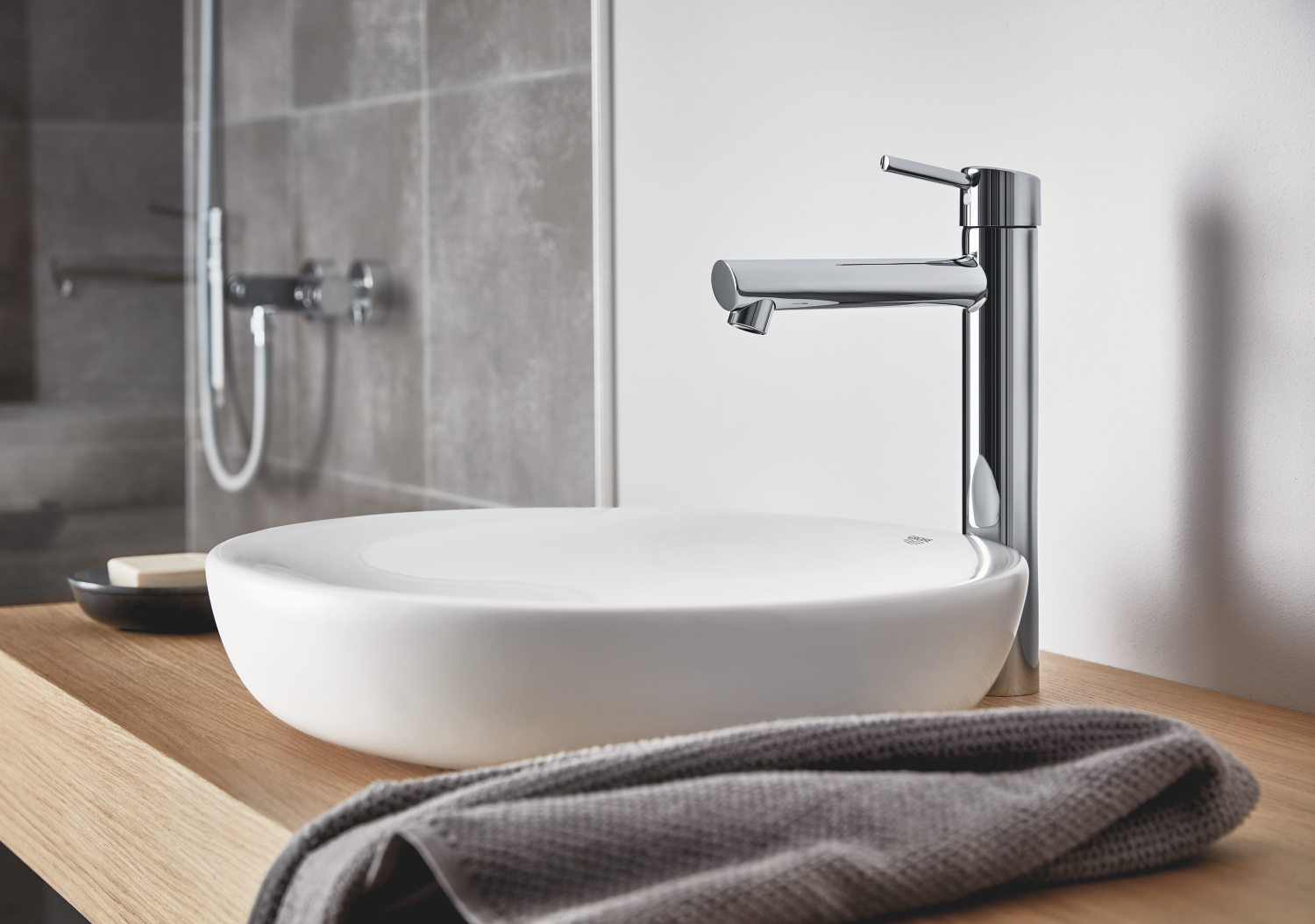 Baterie lavoar Grohe 23920001, Concetto, tip comanda monocomanda, tip instalare pe lavoar, pe blat, crom [1]
