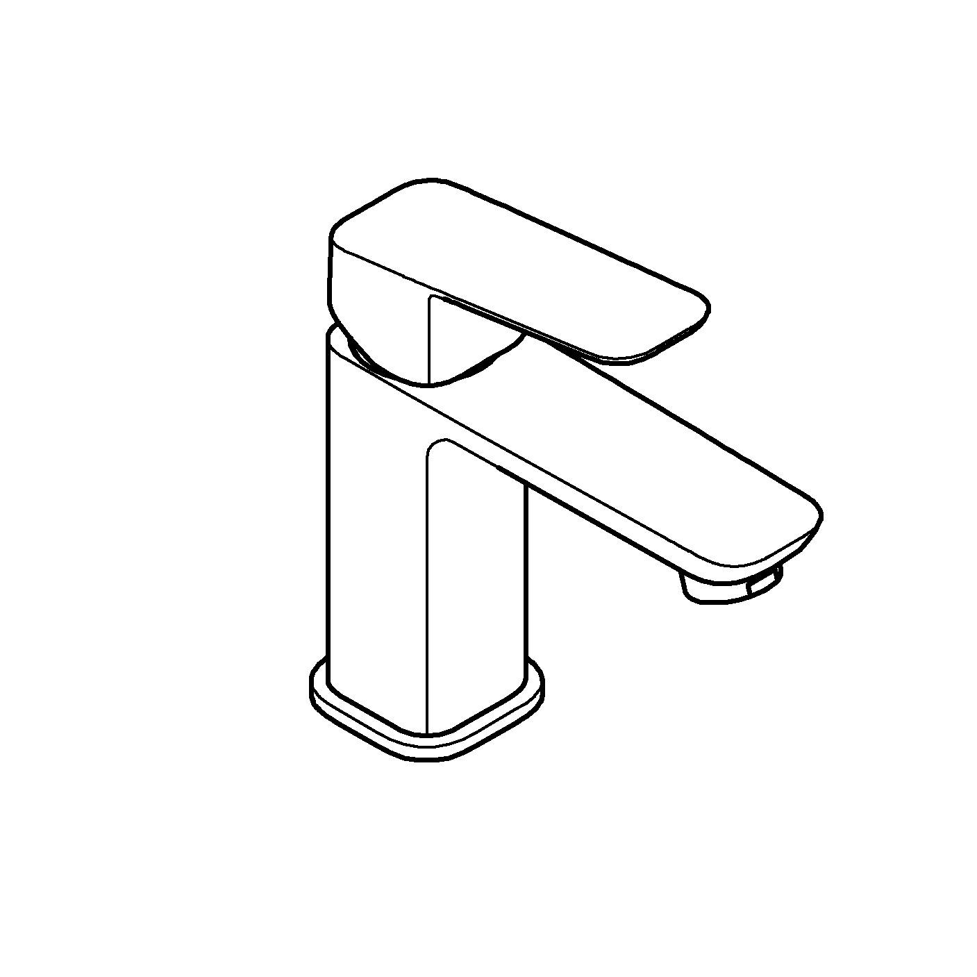 Baterie lavoar Grohe 1016992430, Cubeo, tip comanda monocomanda, tip instalare pe lavoar, marime s, negru [5]