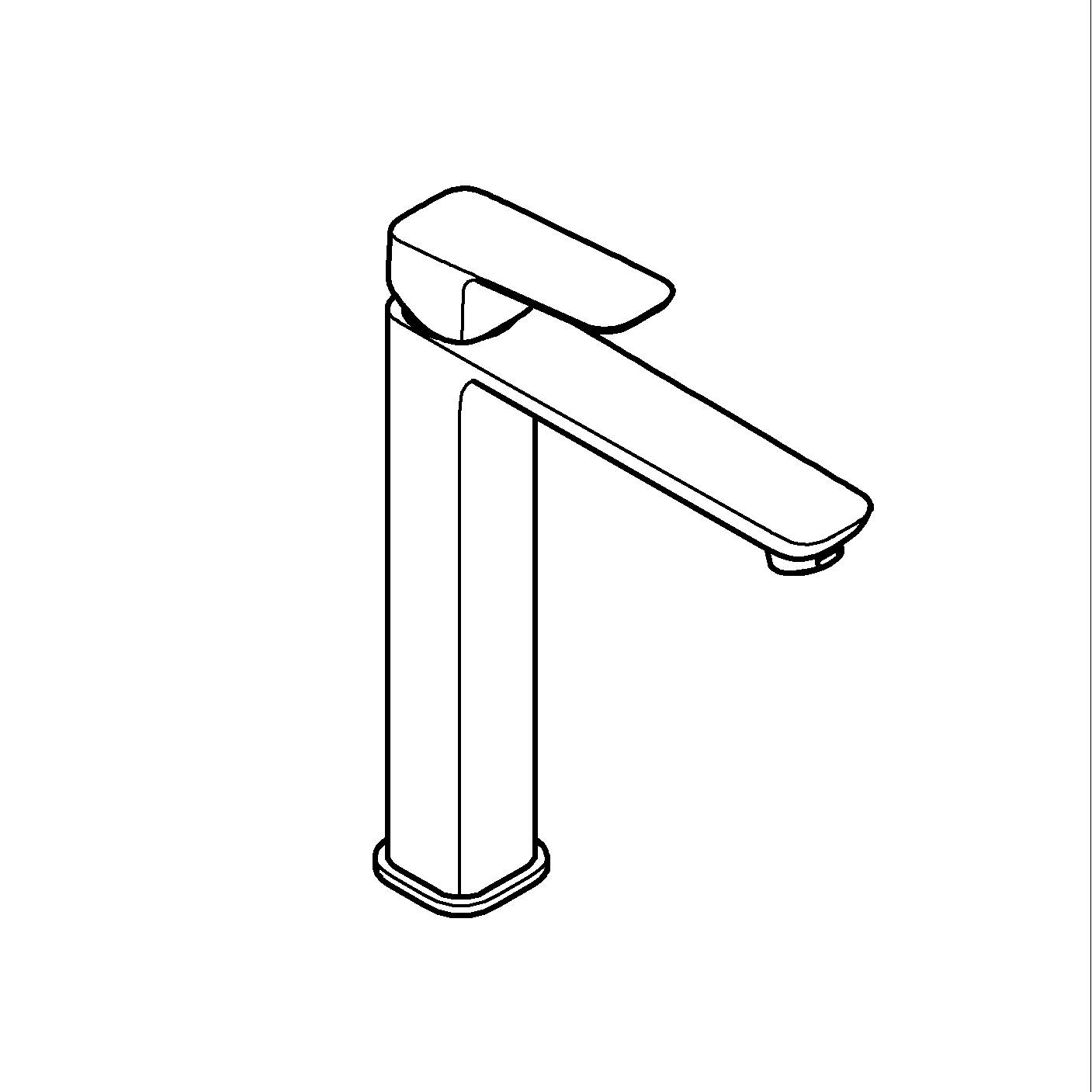 Baterie lavoar Grohe 1017800000, Cubeo, tip comanda monocomanda, marime xl, tip instalare pe blat, crom [4]