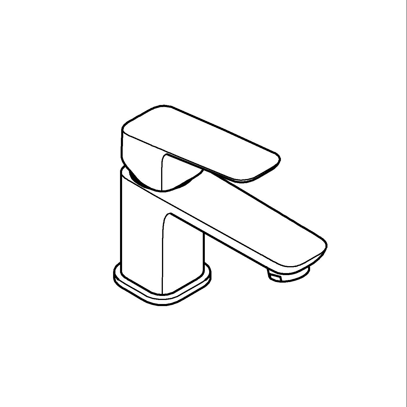 Baterie lavoar Grohe 1016932430, Cubeo, tip comanda monocomanda, marime xs, tip instalare pe lavoar, negru [7]