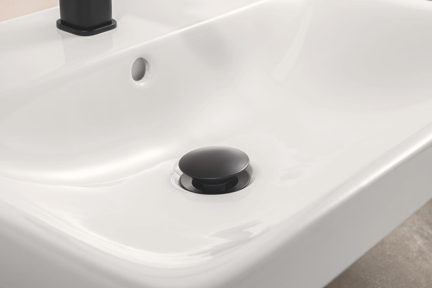 Baterie lavoar Grohe 1018362430, Dice, tip comanda monocomanda, marime m, tip instalare pe blat, pe lavoar, negru [5]