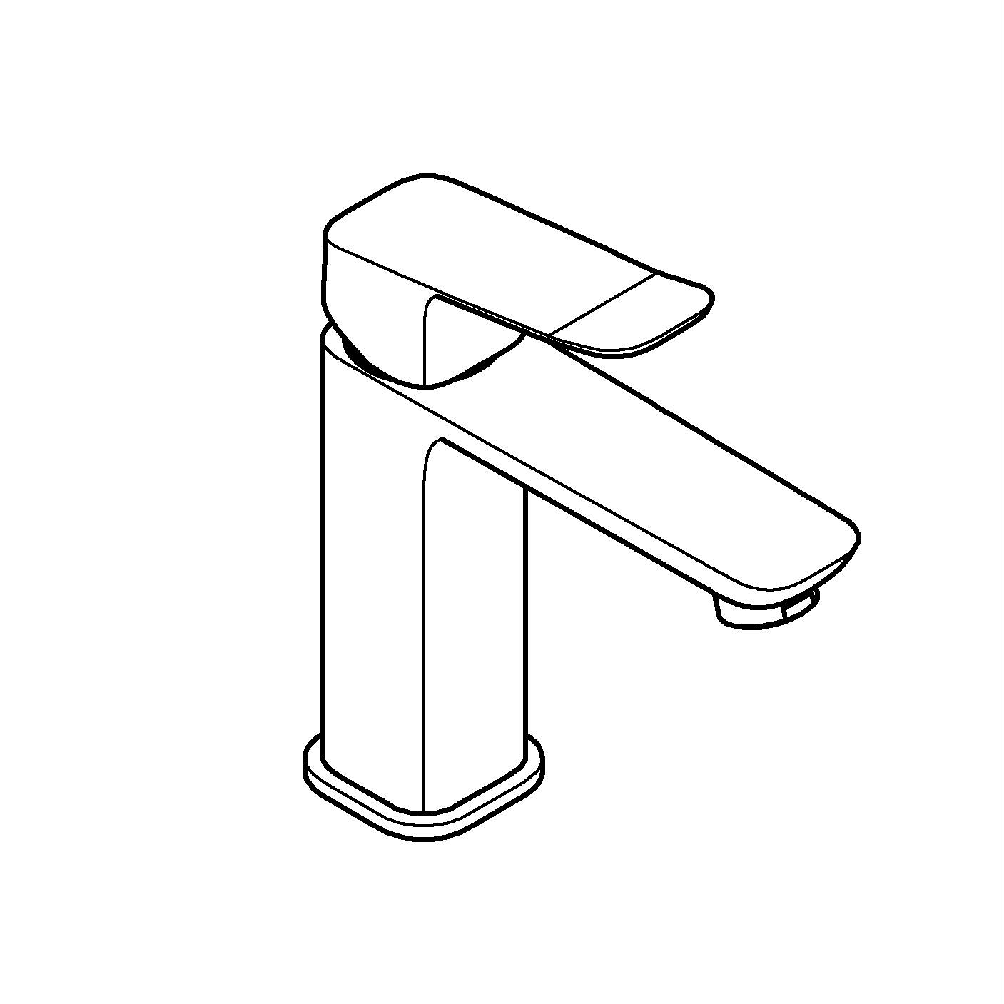 Baterie lavoar Grohe 1018332430, Dice, tip comanda monocomanda, marime m, tip instalare pe blat, pe lavoar, negru [8]