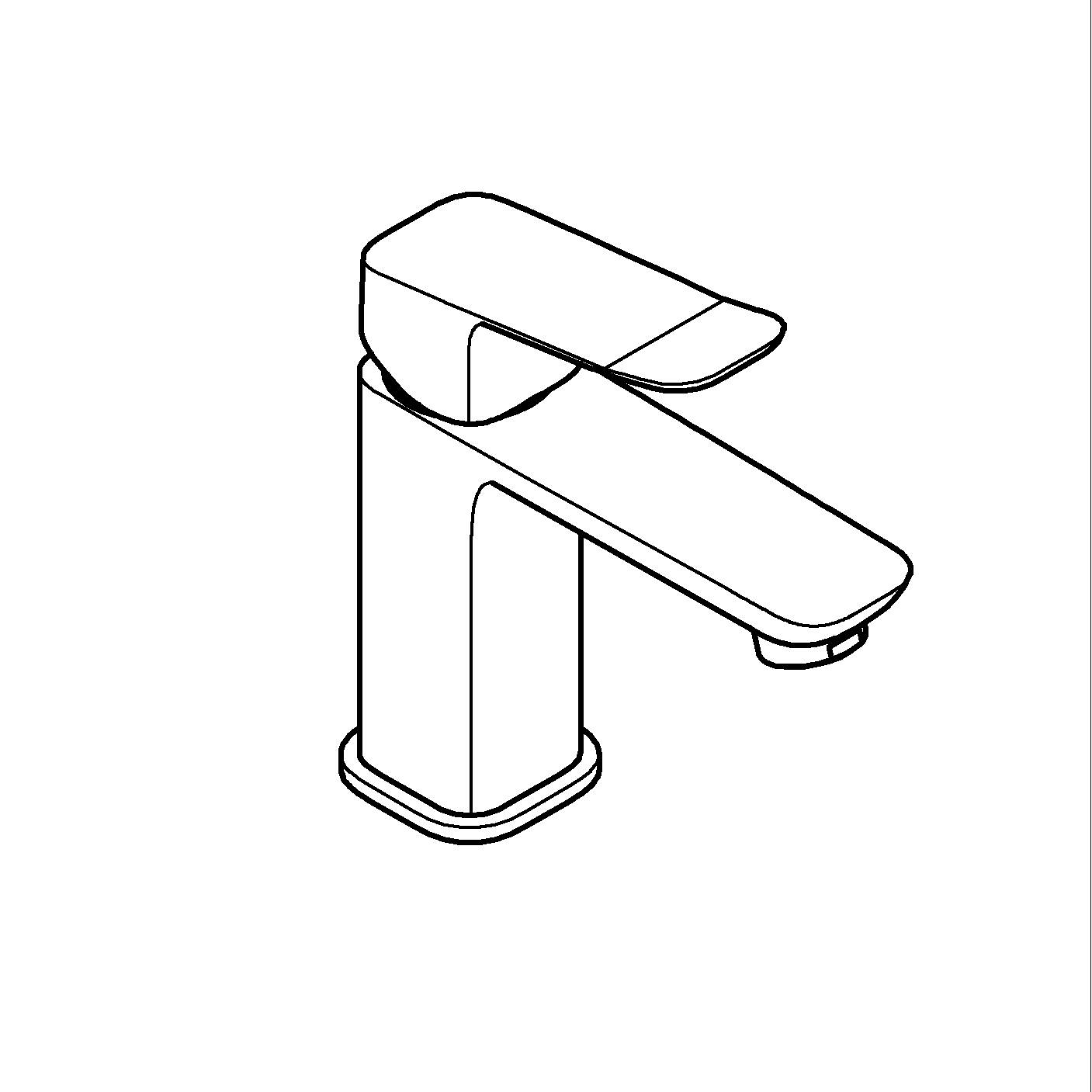 Baterie lavoar Grohe 1018612430, Dice, tip comanda monocomanda, marime s, tip instalare pe lavoar, negru [7]