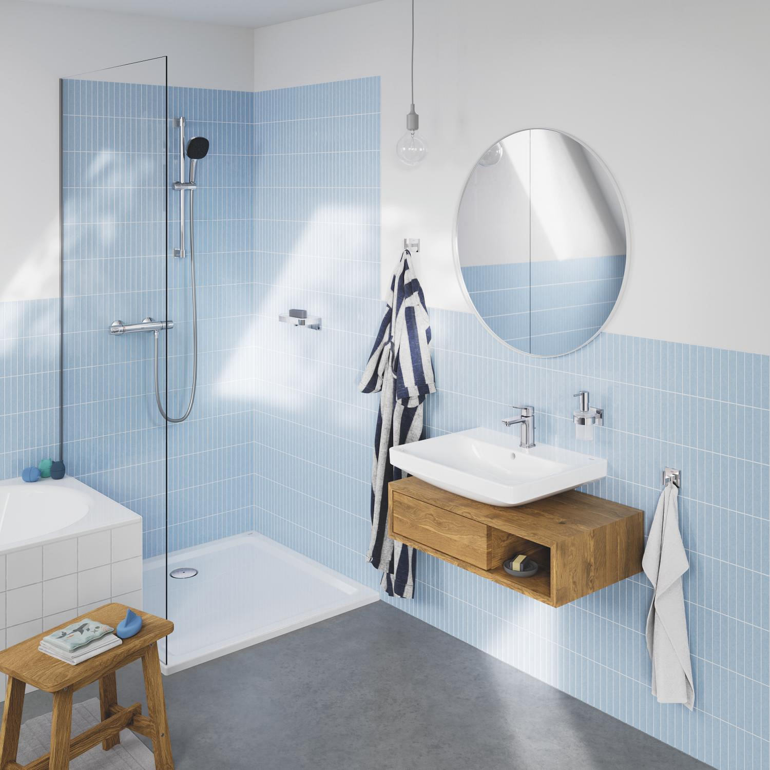 Baterie lavoar Grohe 1018560000, Dice, tip comanda monocomanda, marime s, tip instalare pe lavoar, crom [9]