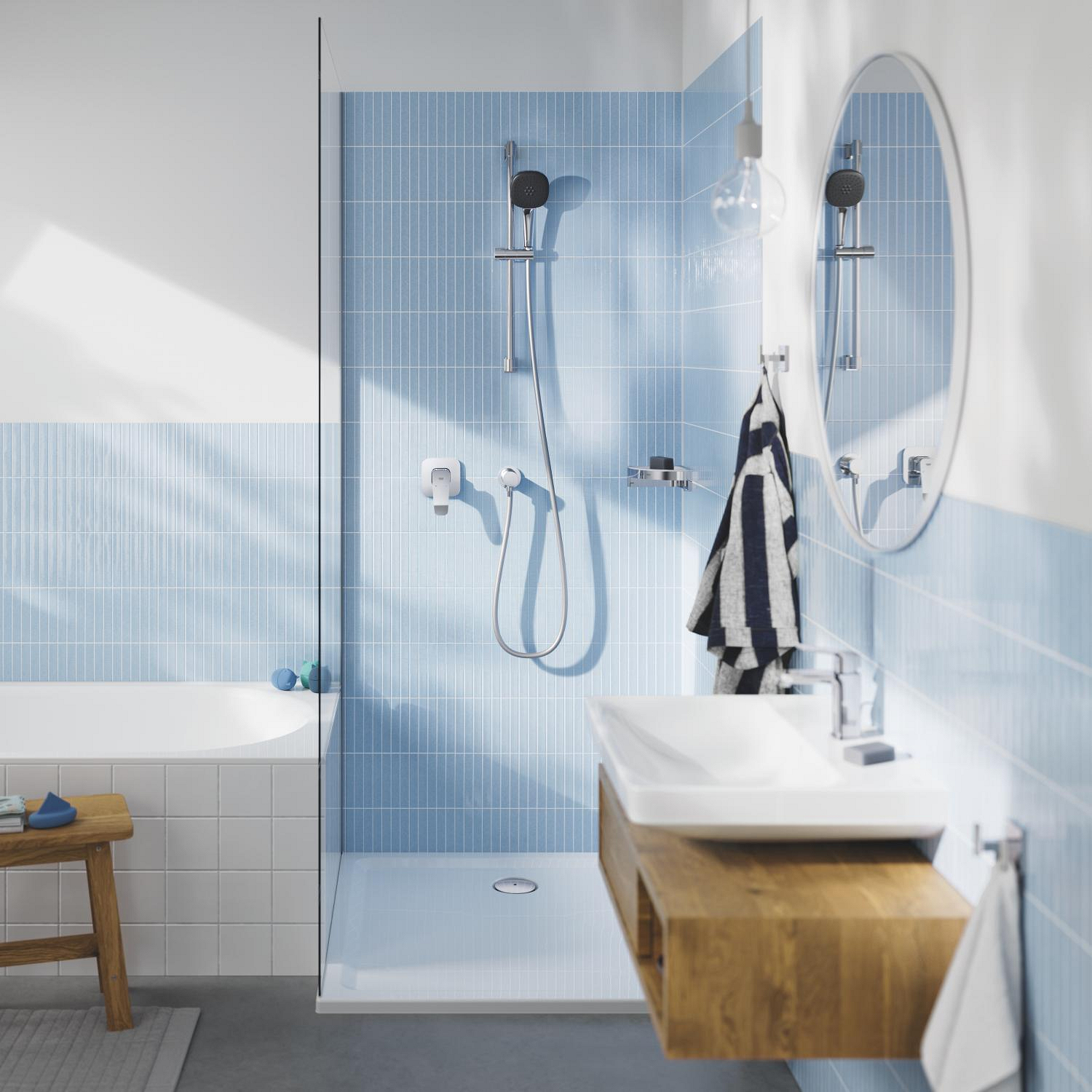 Baterie lavoar Grohe 1018560000, Dice, tip comanda monocomanda, marime s, tip instalare pe lavoar, crom [6]