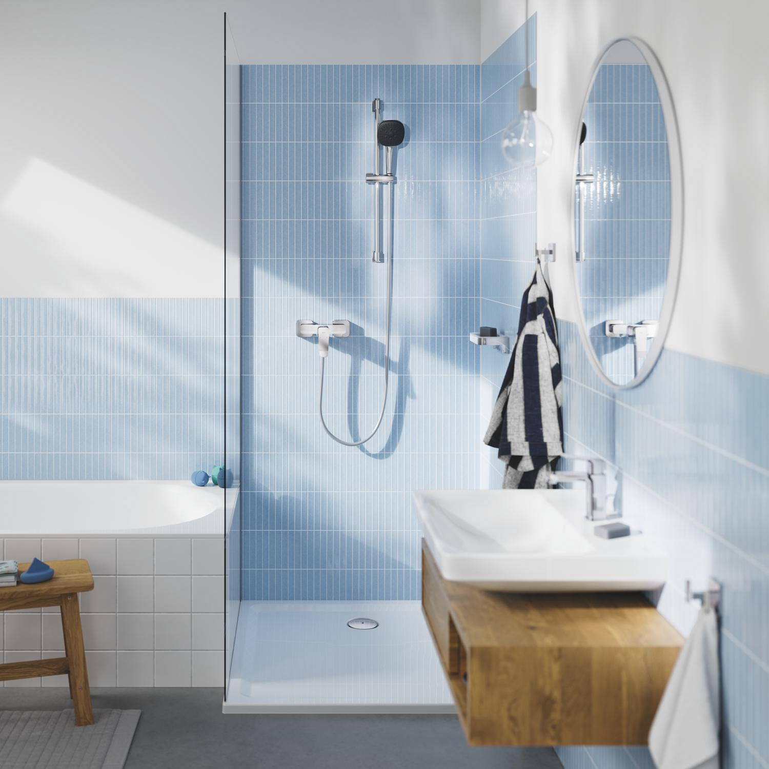 Baterie lavoar Grohe 1018560000, Dice, tip comanda monocomanda, marime s, tip instalare pe lavoar, crom [11]
