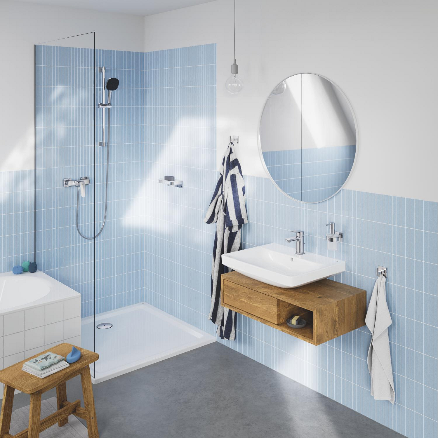 Baterie lavoar Grohe 1018560000, Dice, tip comanda monocomanda, marime s, tip instalare pe lavoar, crom [7]