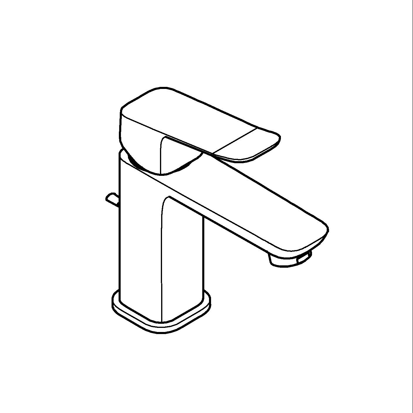 Baterie lavoar Grohe 1018562430, Dice, tip comanda monocomanda, marime s, tip instalare pe lavoar, negru [9]