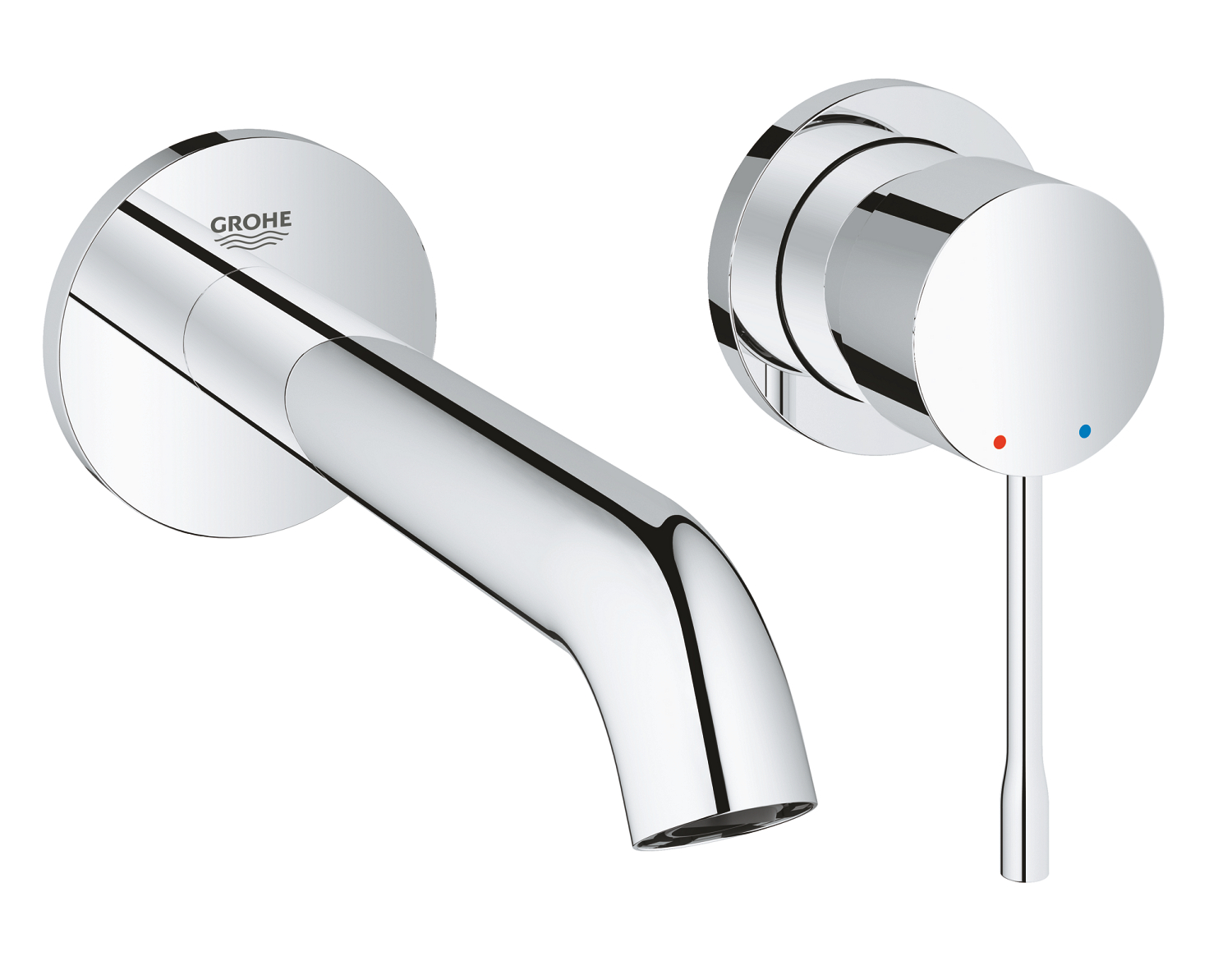 Baterii sanitare - Baterie lavoar Grohe 29192001, Essence, tip comanda monocomanda, tip instalare pe perete, marime m, crom