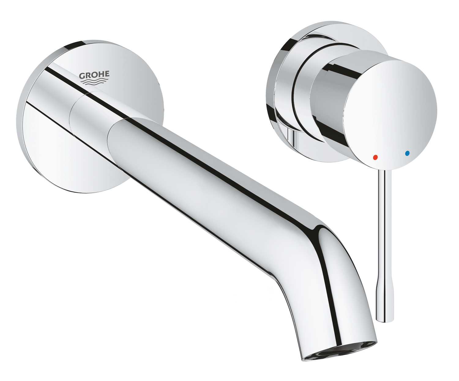 Baterii sanitare - Baterie lavoar Grohe 29193001, Essence, tip comanda monocomanda, tip instalare pe perete, marime l, crom