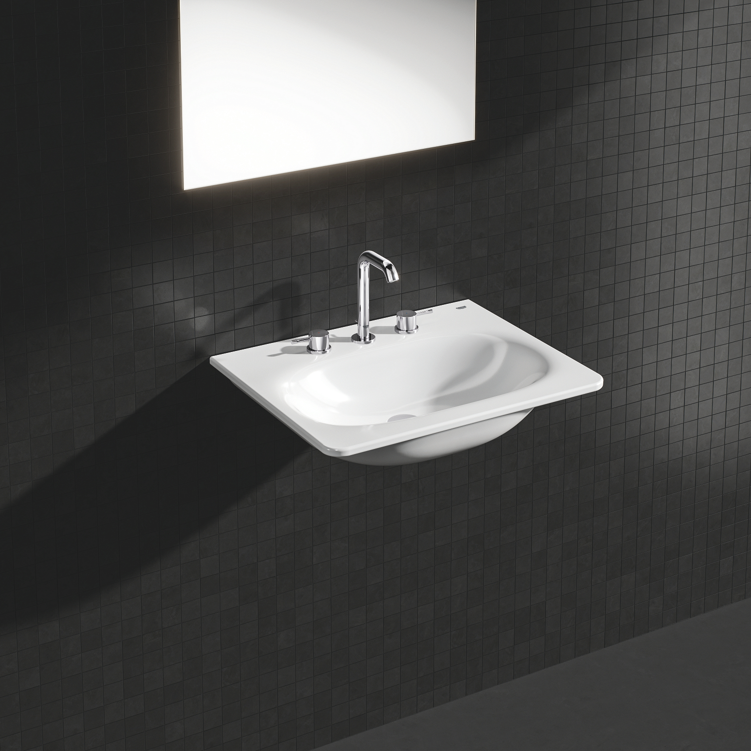 Baterie lavoar Grohe 20296001, Essence, tip comanda dubla comanda, tip instalare pe blat, pe lavoar, crom [5]