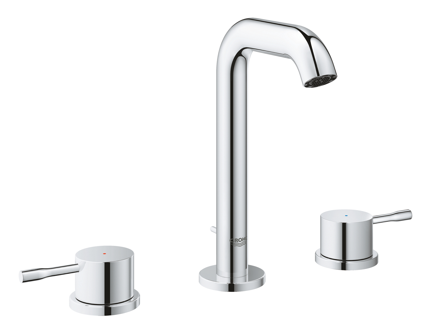 Baterii sanitare - Baterie lavoar Grohe 20296001, Essence, tip comanda dubla comanda, tip instalare pe blat, pe lavoar, crom