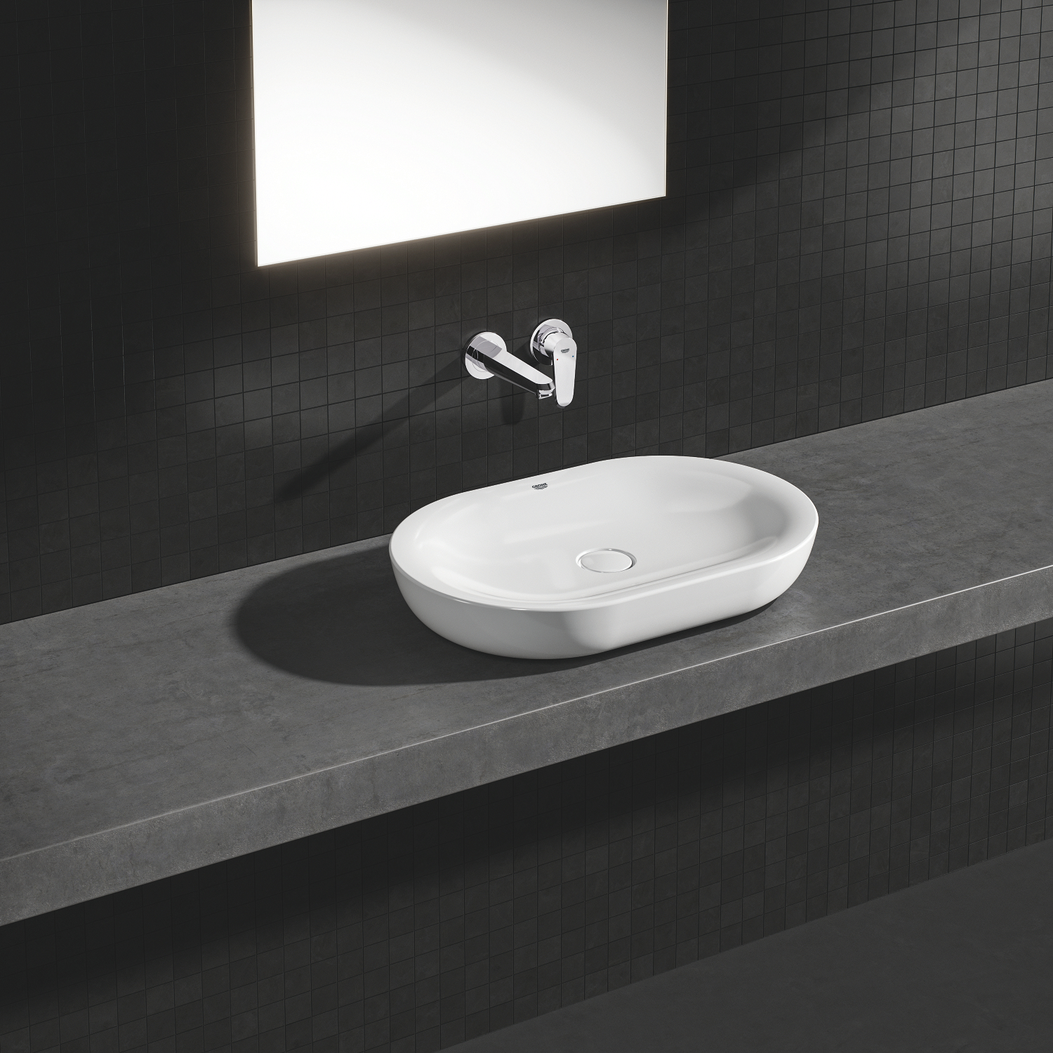 Baterie lavoar Grohe 19573002, Eurodisc Cosmo, tip comanda monocomanda, tip instalare pe perete, crom [2]