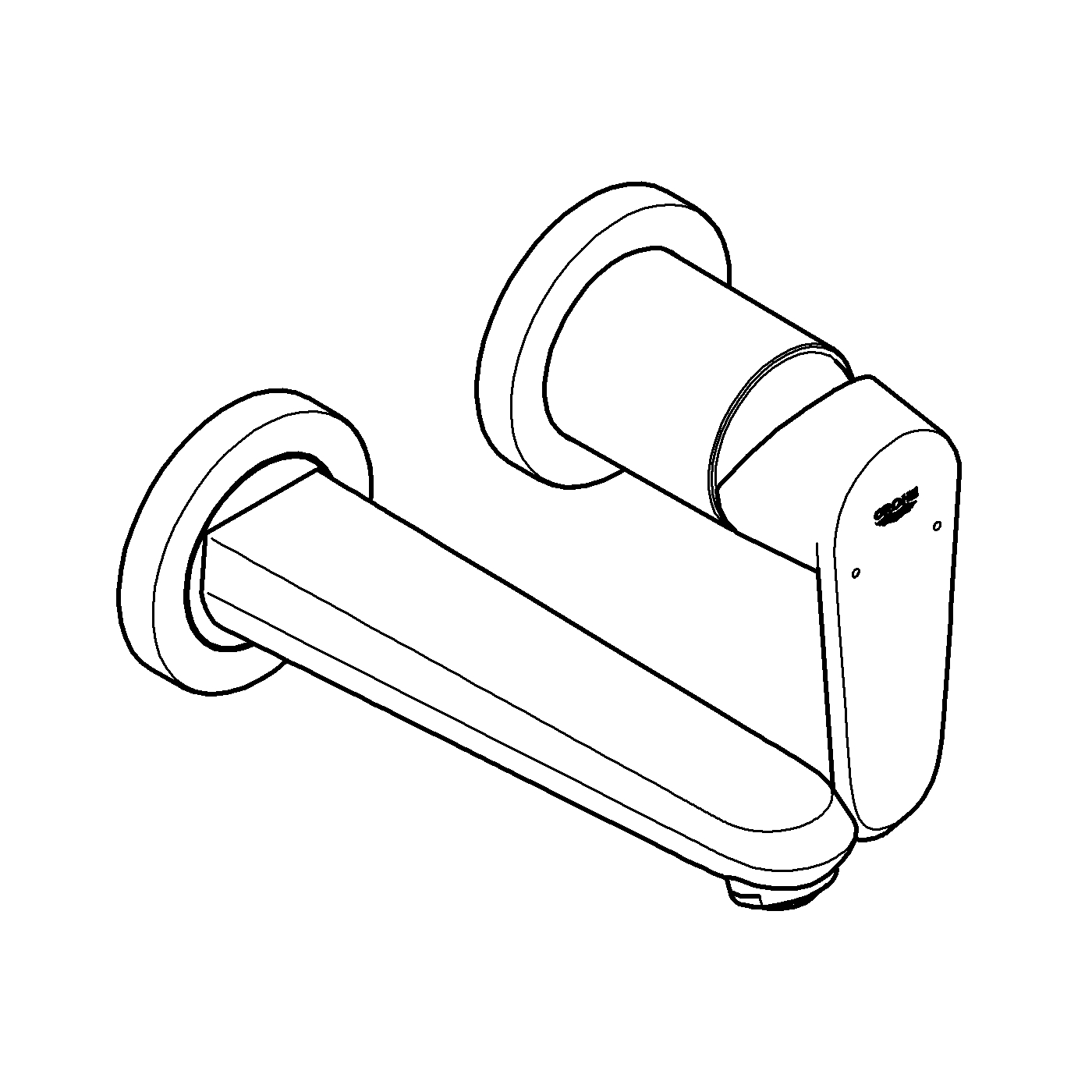 Baterie lavoar Grohe 19573002, Eurodisc Cosmo, tip comanda monocomanda, tip instalare pe perete, crom [5]