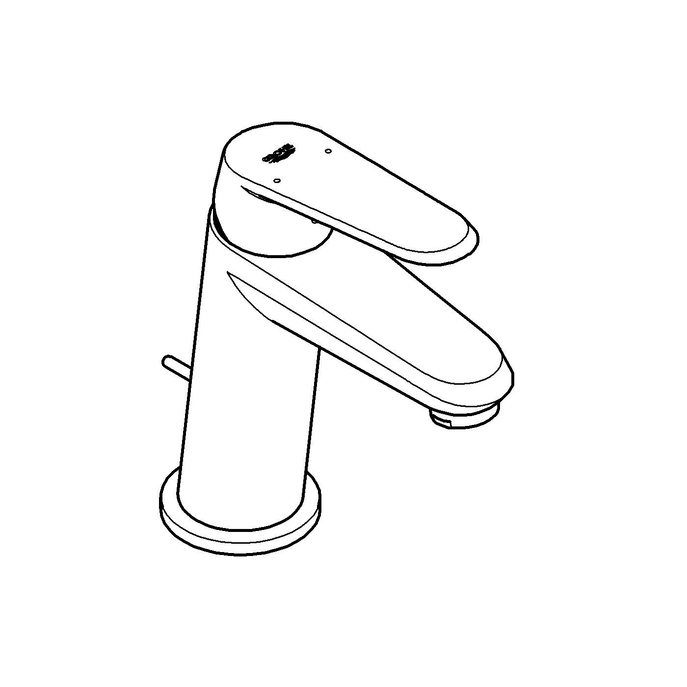 Baterie lavoar Grohe 23049002, Eurodisc Cosmo, tip comanda monocomanda, tip instalare pe lavoar, crom [3]
